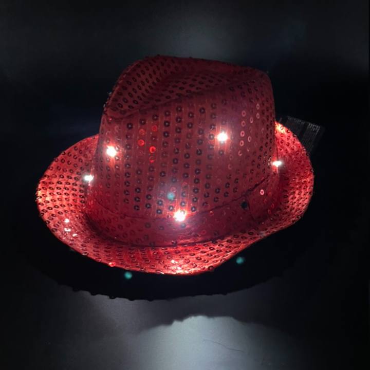 Chapeau Lumineux à LED - Noir