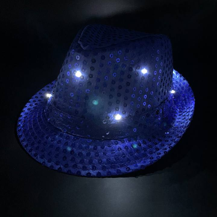 Chapeau Lumineux à LED - Noir