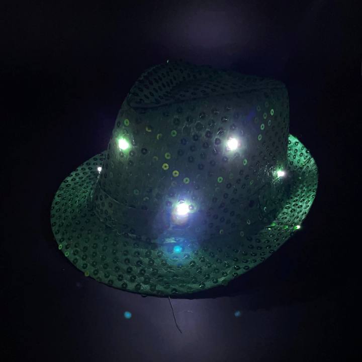 Chapeau Lumineux à LED - Noir