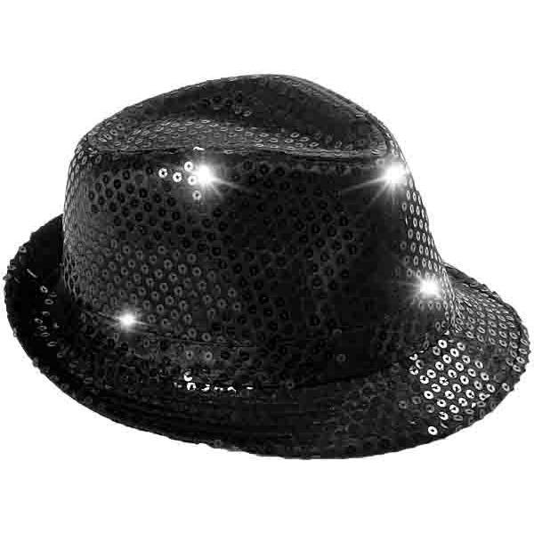 Chapeau Lumineux à LED - Noir