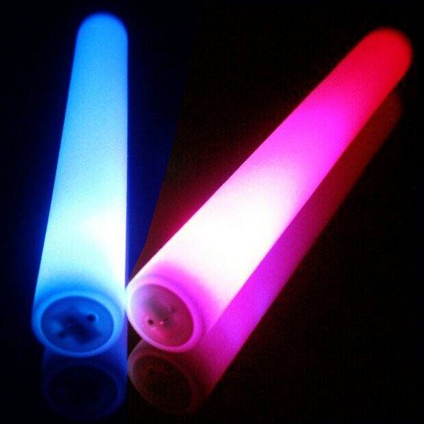 bâton lumineux en mousse à LED pour concert, supporters, boite de nuit, camping , fêtes et soirées