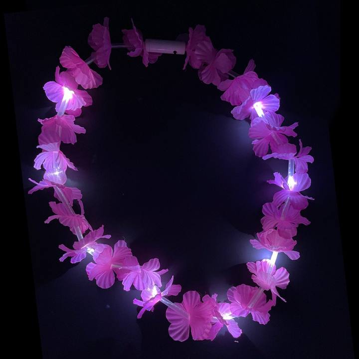 Collier Hawaïen Lumineux Multicolore