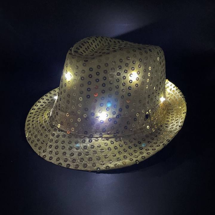 Chapeau Lumineux à LED - Noir