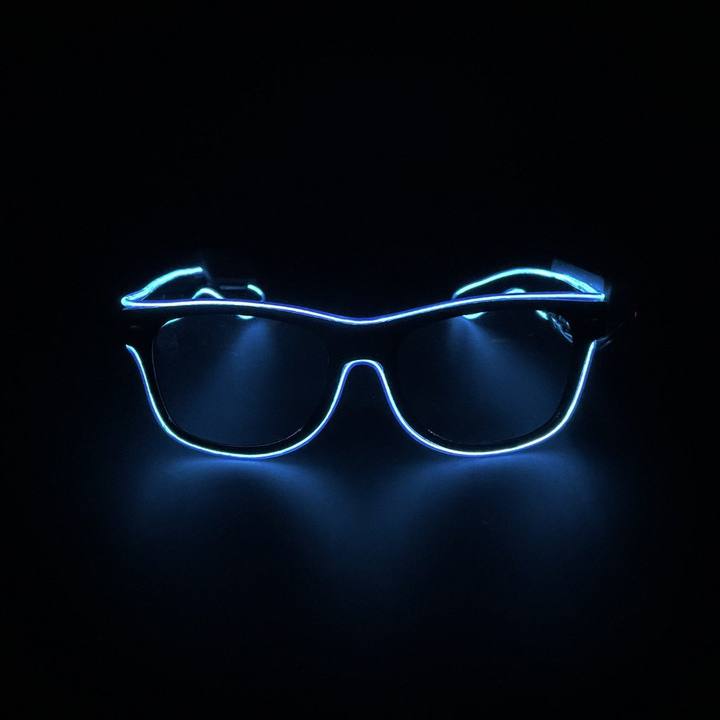 Lunettes Lumineuses Electroluminescentes LED EL Wire - Goodies lumineux évènementiel - accessoire lumineux rouge
