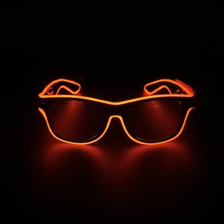 Lunettes Lumineuses Electroluminescentes LED EL Wire - Goodies lumineux évènementiel - accessoire lumineux rouge