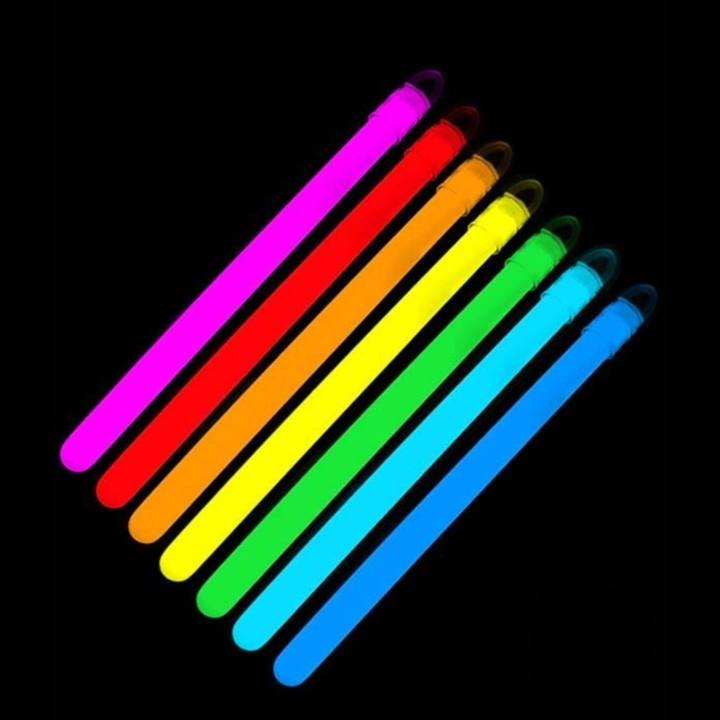 bâtons lumineux fluorescent à craquer - chimiluminescent - de couleurs assorties