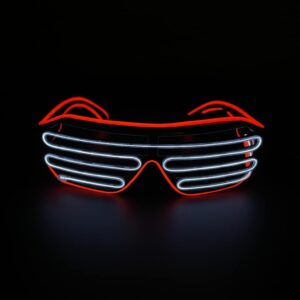 EL Wire Shutter Bicolor LED Glasses